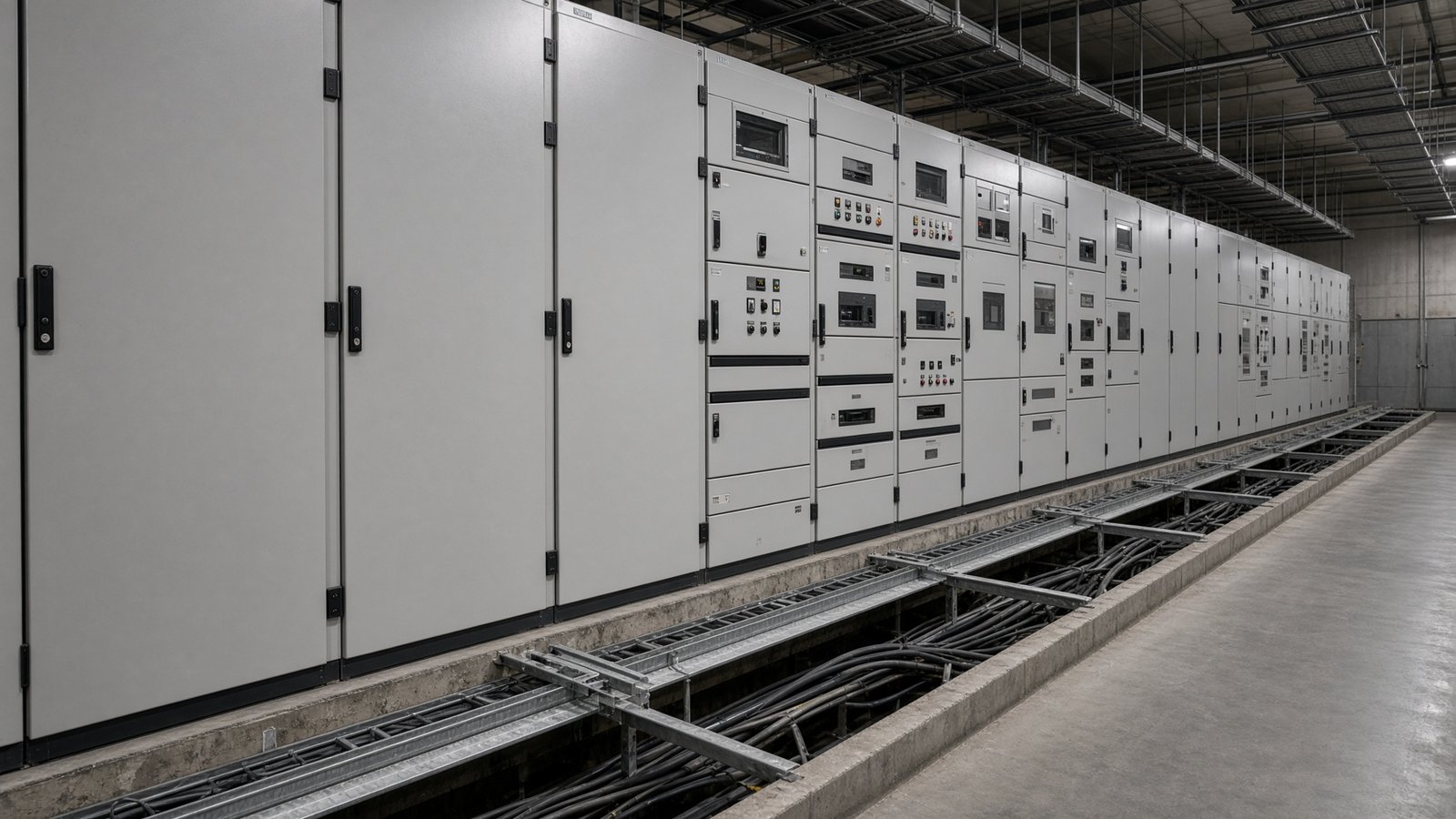 Industrial MCC and PCC switchboard room